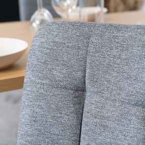 Krzesło Tapicerowane do Jadalni PERU 2 Szare Nowoczesne Loft