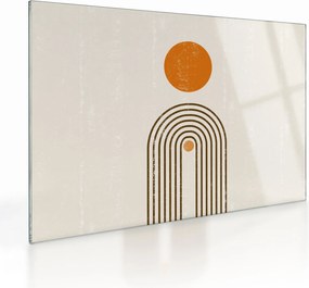 Obraz na szkle - Brązowe łuki (70x50 cm)