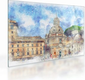 Obraz na szkle - Kościół Santa Maria di Loreto, Rzym, Włochy (70x50 cm)