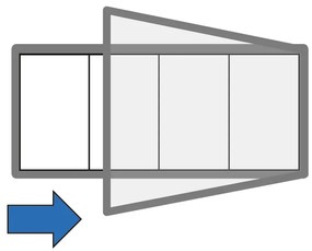 Gablota magnetyczna zewnętrzna, jednoskrzydłowa, 950 x 400 mm