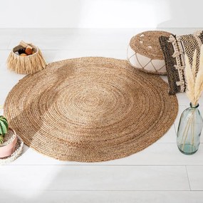 Okrągły dywanik ozdobny, juta, Ø 120 cm