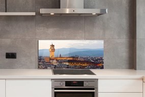 Panel Szklany Panorama Zamku o Zachodzie Słońca