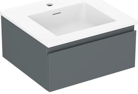 Mexen Orio szafka łazienkowa 50 cm z umywalką Otis, 1 szuflada, grafit mat/biała mat - 91A10-05023-1-BF66-W18M01