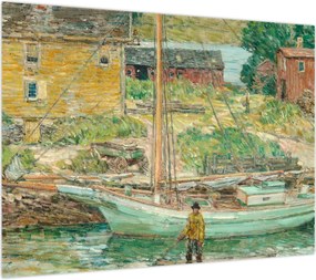 Obraz - Childe Hassam, Oyster Sloop, Cos Cob, reprodukcje (70x50 cm)