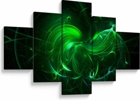 Obraz - zielona abstrakcja (125x70 cm)
