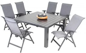 PRATO YELMO ALU - aluminiowy zestaw ogrodowy 6+1