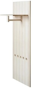 Biały zestaw do przedpokoju z litego drewna sosnowego 60x120x25 cm Anita – Støraa