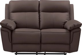 Kanapa 2-osobowa z funkcją relax ze skóry bawolej PAKITA -brązowa