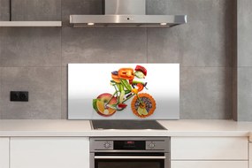 Szkło do Kuchni na Ścianę Artystyczna Postać z Warzyw