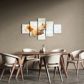 Obraz - Skaczący lis (125x70 cm)
