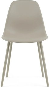 Krzesło do kuchni OSAKA plastikowe, szarobrązowe