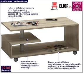 Ława Na Kółkach Dąb Sonoma H6-T60