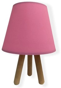 Lampa stołowa WOOD 1xE27/60W/230V różowy