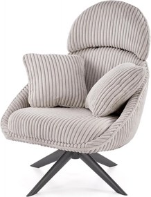 Obrotowy fotel wypoczynkowy z grubego sztruksu Merry 2
