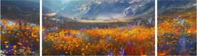 Obraz - Malowany górski krajobraz II. (170x50 cm)