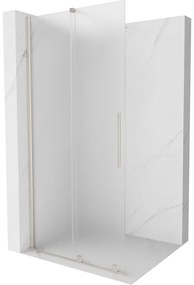 Mexen Velar ścianka prysznicowa rozsuwana Walk-in 90 x 200 cm, szron 8 mm, nikiel szczotkowany - 871-090-000-33-97