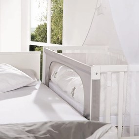 Biało-szare łóżeczko na kółkach 60x120 cm Fox &amp; Bunny – Roba