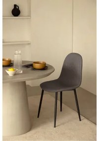 Tapicerowane Krzesło Jadalniane Glamm Negro & Pościel Grey Taupe & Lino - Sklum