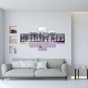 Obraz - Łodka na jeziorze (125x70 cm)