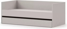 Łóżko Dots 90x200 z szufladą i dodatkowym spaniem 80x200 kaszmir - łóżko młodzieżowe 2w1