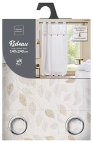 Biała zasłona z mieszanki bawełny 140x240 cm Duchesse – douceur d'intérieur