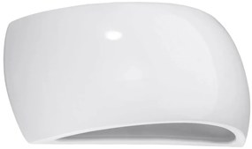 Biały minimalistyczny kinkiet w połysku - S485-Urani