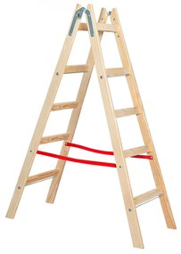 Drabina drewniana domowa 5-stopniowa z wieszakiem 152 cm MOTIVE