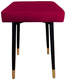 Taboret MAX MG31 czerwony podstawa czarna/złota