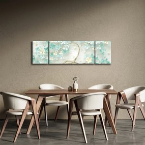 Obraz - Złote kwitnące drzewo (170x50 cm)