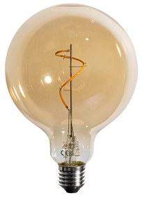 Zestaw 5 Żarówka LED E27 z regulacją jasności, spiralny filament złoty G125 4W 270lm 2700K