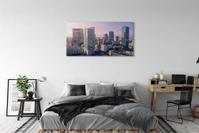 Fotoobraz na płótnie Panorama Warszawskich Wieżowców