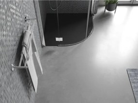 Mexen Bert brodzik półokrągły SMC 80 x 80 cm, czarny - 4KR708080