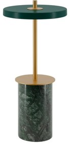Zielona marmurowa lampa stołowa LED ze ściemniaczem i metalowym kloszem (wysokość 25,5 cm) Asteria Move Mini – UMAGE