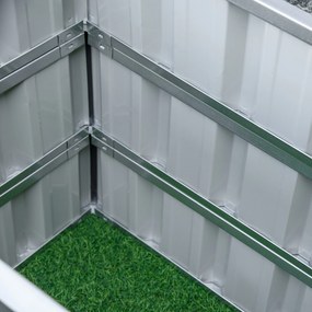 Outsunny podwyższona grządka ze stali, 118 cm x 118 cm x 62 cm