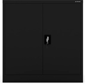 Szafka biurowa zamykana na klucz Beata D600, 93x60x90 cm, kolor czarny