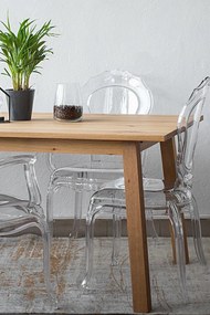 Przezroczyste designerskie krzesło typu ludwik F0-B53