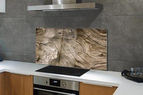 Szklany Panel Wyraziste Sęki Drewniane