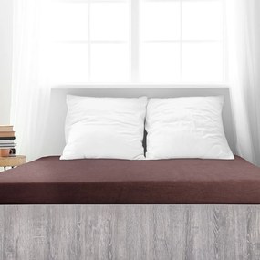 4Prześcieradło frotte Home Ideal ciemnobrązowe,180 x 200 cm, 180 x 200 cm