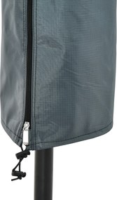 Outsunny Pokrowiec na Parasol Ogrodowy Szary z Poliestru Oxford Odporny na Warunki Atmosferyczne z Zamkiem Błyskawicznym | Aosom PL