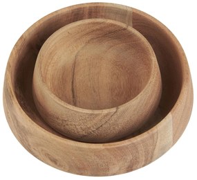 Zestaw 2 misek z drewna akacjowego ACACIA WOOD