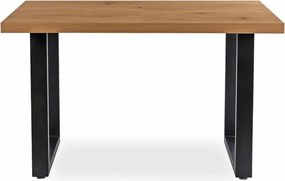 Stół Prostokątny Rozkładany TOMAS 130-230 cm Dąb Złoty/Czarny do Jadalni Nowoczesny Loft