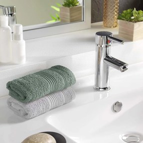 Szałwiowy bawełniany ręcznik frotte 30x50 cm Tendresse – douceur d'intérieur