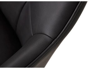 Ciemnoszare krzesła z imitacji skóry z podłokietnikami zestaw 2 szt. Nolan Square – Unique Furniture