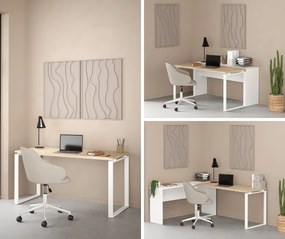 Biurko loft na płozach Sign 150 jackson hickory/biały mat