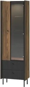 Masseno Witryna KREON 190,7 x 59 cm do Salonu stojąca Brązowa