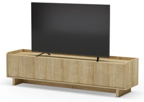 Szafka pod TV w dekorze dębu w naturalnym kolorze 180x45x40 cm Daira – Marckeric