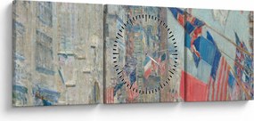 Obraz - Childe Hassam, Allies day, reprodukcje (z zegarem) (90x30 cm)