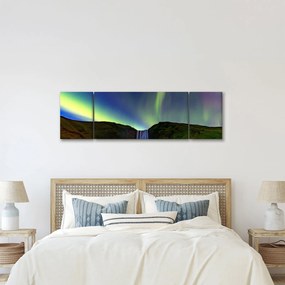 Obraz - Zorza polarna na Islandii (170x50 cm)