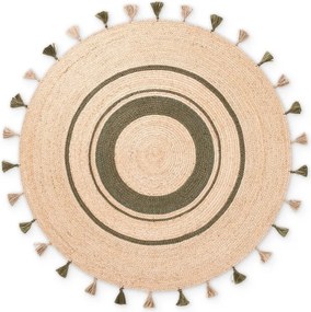 Okrągły dywan z juty dwustronny/tkany ręcznie w naturalnym kolorze ø 150 cm Basil – Hanse Home