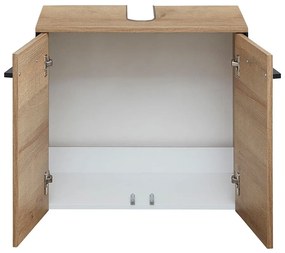 Wisząca szafka pod umywalkę w dekorze dębu w naturalnym kolorze 53x60 cm Quickset 395 – Pelipal